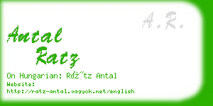 antal ratz business card